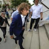Luka Modric, entrando en el juzgado