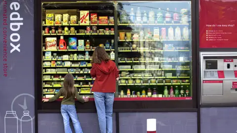 Una máquina de vending Una máquina de vending