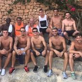Verratti junto a Ibrahimovic y otros futbolistas en Ibiza