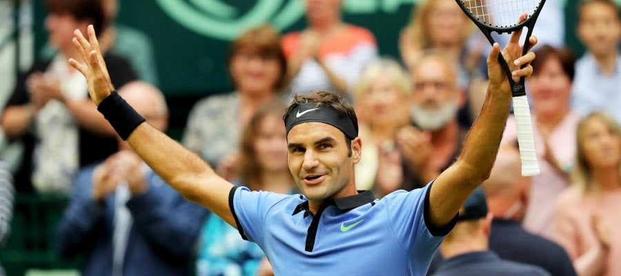 Roger Federer, en el torneo de Halle Roger Federer, en el torneo de Halle