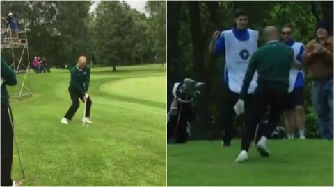 El golpazo y baile posterior de Pep en un torneo de Golf