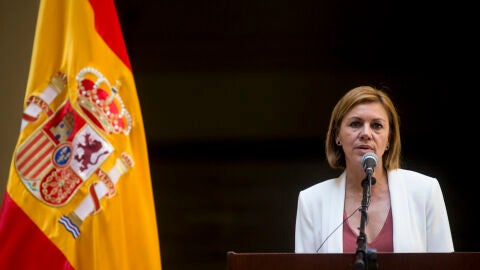 La ministra de Defensa, Mar&iacute;a Dolores de Cospedal