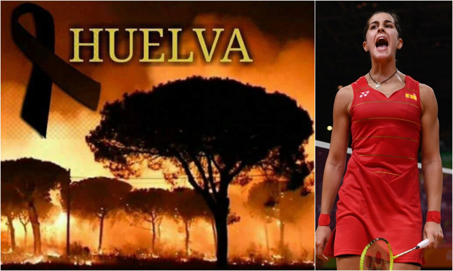 El emotivo mensaje de Carolina Marín con los afectados por el incendio en Huelva El emotivo mensaje de Carolina Marín con los afectados por el incendio en Huelva