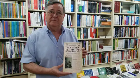 Paco Trigueros, propietario de la librería Ali i Truc. El crimen del sistema metrico decimal