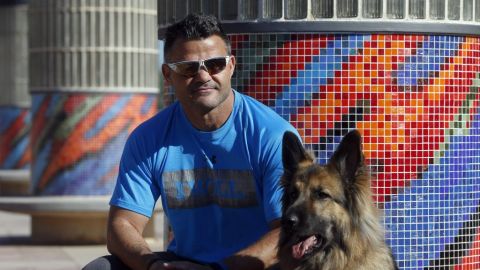 David Casinos, junto a su perra gu&iacute;a Farala