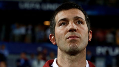 Celades, durante el partido contra Italia