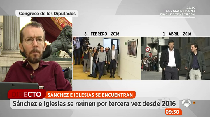 Echenique: "Ojalá podamos llegar a un acuerdo con el PSOE para echar a Rajoy" Echenique: "Ojalá podamos llegar a un acuerdo con el PSOE para echar a Rajoy"