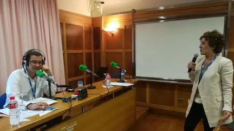 Javier Barbero y Teresa Díez en la UIMP En la Semana de la Radio
