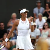 Muguruza celebrando la victoria Muguruza celebrando la victoria