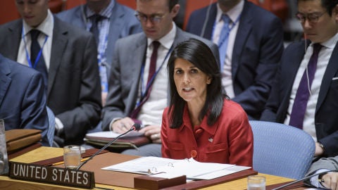 La embajadora de EEUU en la ONU, Nikki Haley