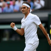 Roger Federer celebra un punto ante Lajovic Roger Federer celebra un punto ante Lajovic