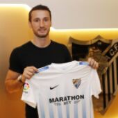 Paul Baysse con la camiseta del Málaga