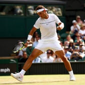 Nadal celebra un punto ante Karen Khachanov