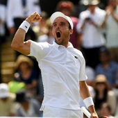 Bautista celebra el triunfo ante Nishikori Bautista celebra el triunfo ante Nishikori