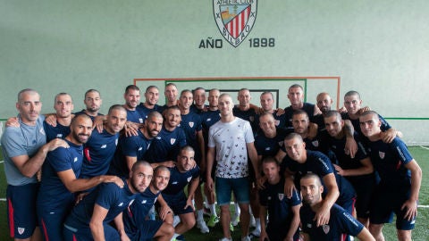 Los jugadores del Athletic, rapados en solidaridad con Yeray