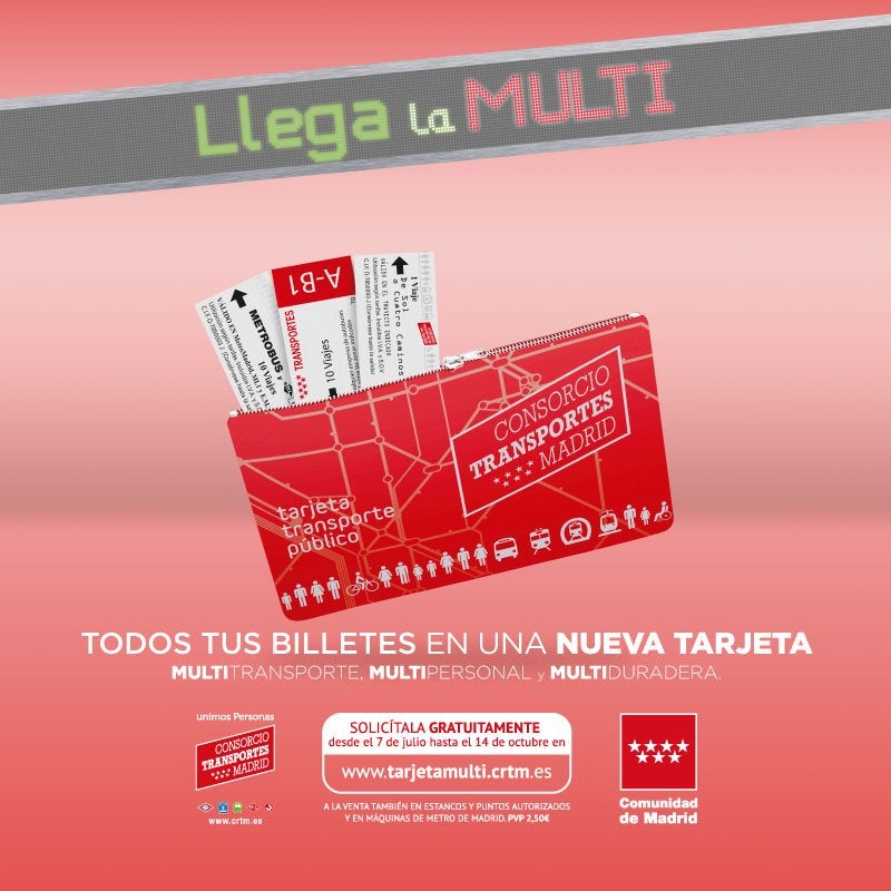 Los billetes de papel dejan de venderse en el metro de Madrid a partir de este miércoles por la implantación de la tarjeta Multi Los billetes de papel dejan de venderse en el metro de Madrid a partir de este miércoles por la implantación de la tarjeta Multi