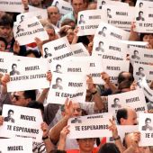 Manifestación para pedir la liberación de Miguel Ángel Blanco