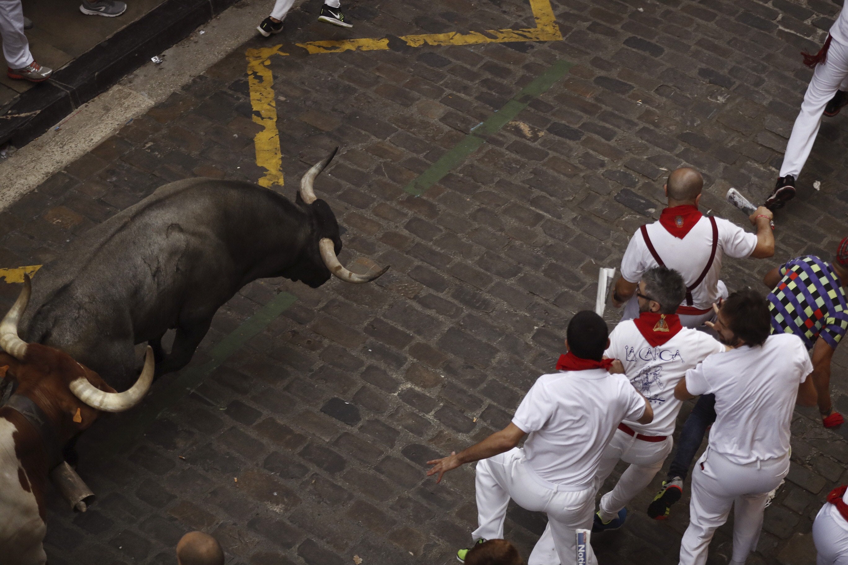 El Puerto de San Lorenzo debuta en Pamplona en un tercer encierro de San Fermín muy rápido y limpio El Puerto de San Lorenzo debuta en Pamplona en un tercer encierro de San Fermín muy rápido y limpio