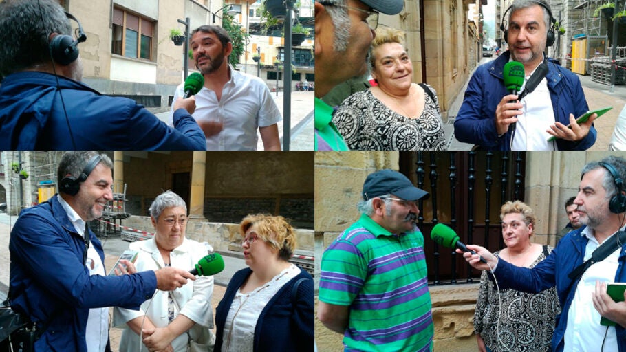 Vecinos de Ermua con Carlos Alsina