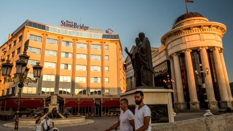 Un hotel en Skopje, capital de Macedonia