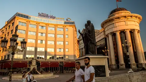 Un hotel en Skopje, capital de Macedonia Un hotel en Skopje, capital de Macedonia