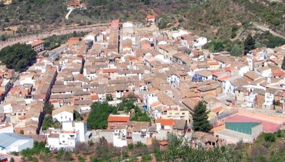 Imagen panorámica del pueblo de Azuébar