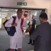 El golpe de Rafa Nadal en Wimbledon El golpe de Rafa Nadal en Wimbledon