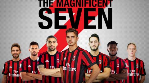 Los 'Siete Magn&iacute;ficos' del Milan.