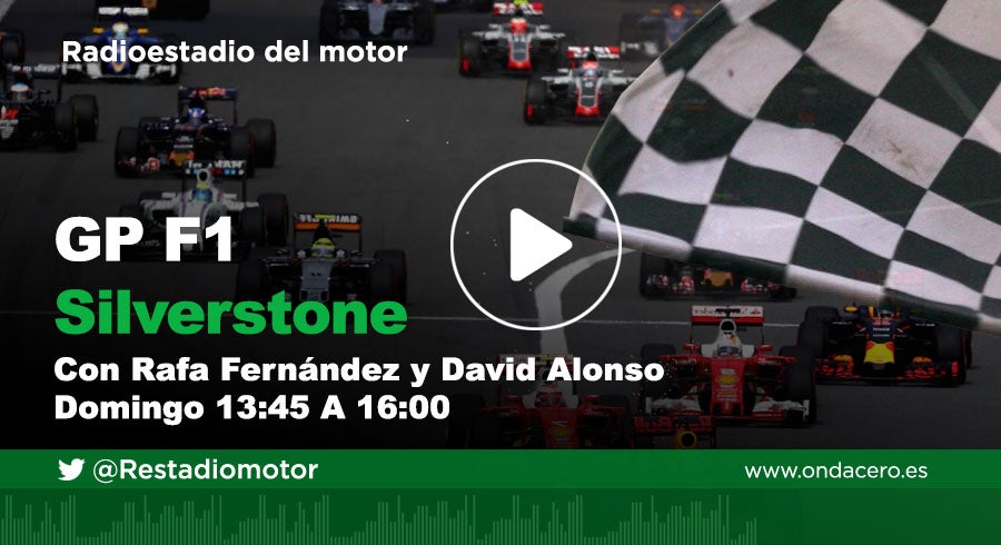 Escucha en directo el Gran Premio de Silverstone de Fórmula 1 a través de la Onda Media (954 am), ondacero.es y la APP de Onda Cero Escucha en directo el Gran Premio de Silverstone de Fórmula 1 a través de la Onda Media (954 am), ondacero.es y la APP de Onda Cero