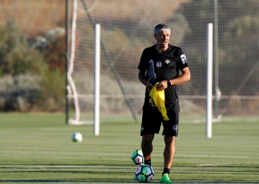 Setién: "En principio cuento con Ceballos, ya hemos visto lo que está pasando con Vitolo" Setién: "En principio cuento con Ceballos, ya hemos visto lo que está pasando con Vitolo"
