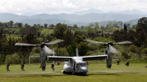 Avi&oacute;n militar de los marines de Estados Unidos