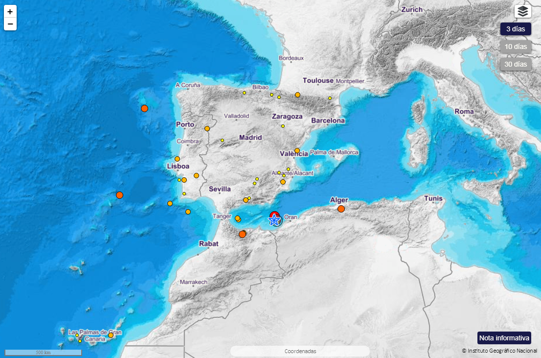 Registrado un terremoto en Argelia con réplicas en Granada, Almería y Melilla Registrado un terremoto en Argelia con réplicas en Granada, Almería y Melilla