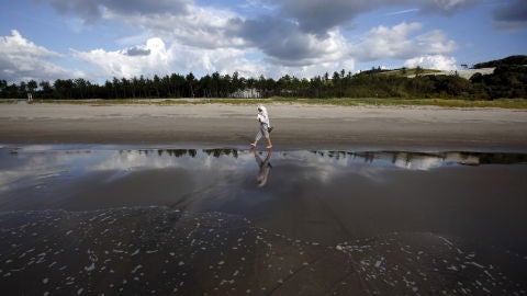 Playa en los alrededores de Fukushima