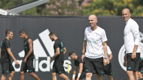 Entrenamiento del Real Madrid en UCLA.
