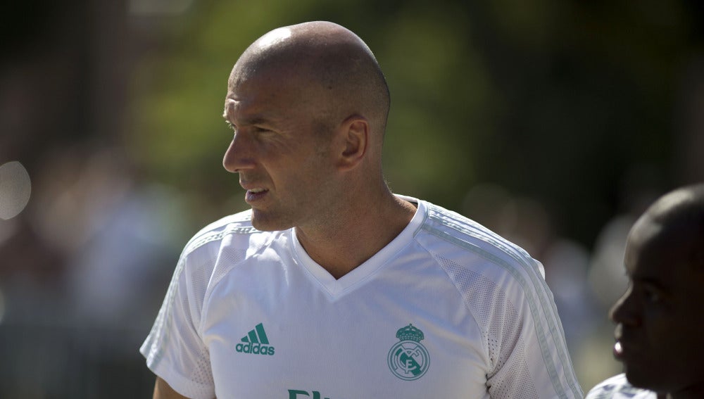 Zinedine Zidane, en la pretemporada del Real Madrid en EEUU