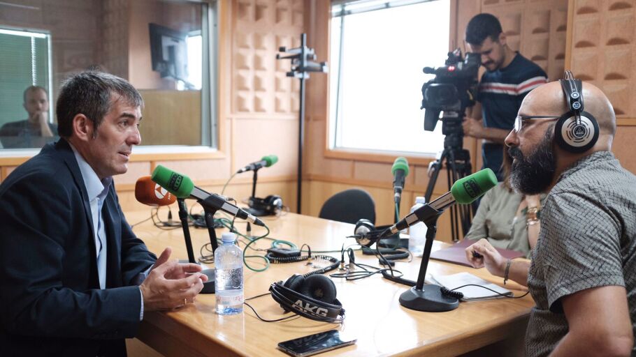 Fernando Clavijo en una entrevista en M&aacute;s de Uno Canarias