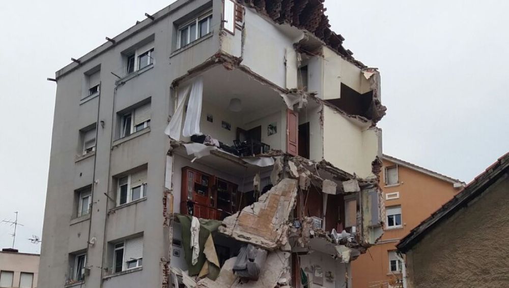 Derrumbe edificio en la calle del Sol de Santander