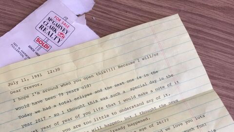 Carta que la abuela de Trevor le dej&oacute; escrita hace 26 a&ntilde;os