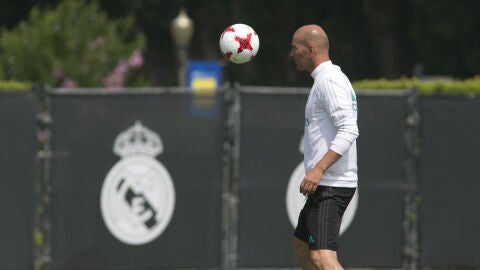 Zidane, en un entrenamiento