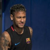 Neymar, en un entrenamiento