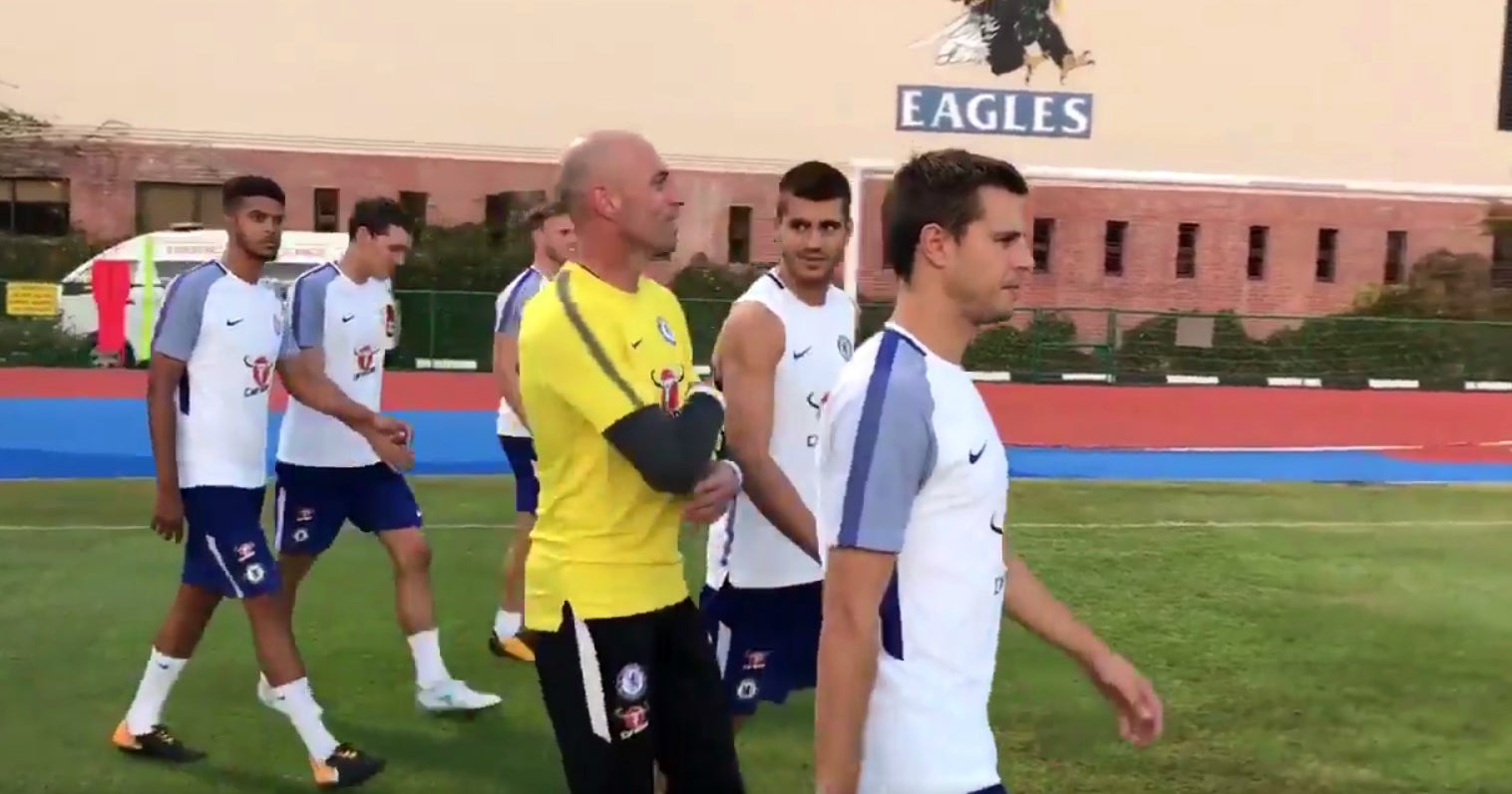 Álvaro Morata ya se entrena como jugador del Chelsea Álvaro Morata ya se entrena como jugador del Chelsea