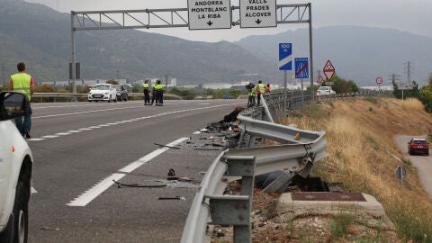 Accidente de tr&aacute;fico en Alcover, en Tarragona
