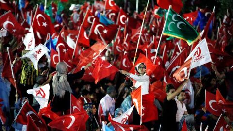Manifestantes en Ankara