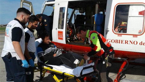 Un escalador con rotura de tibia 