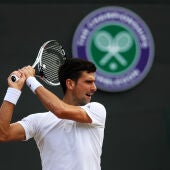 Novak Djokovic disputando un partido