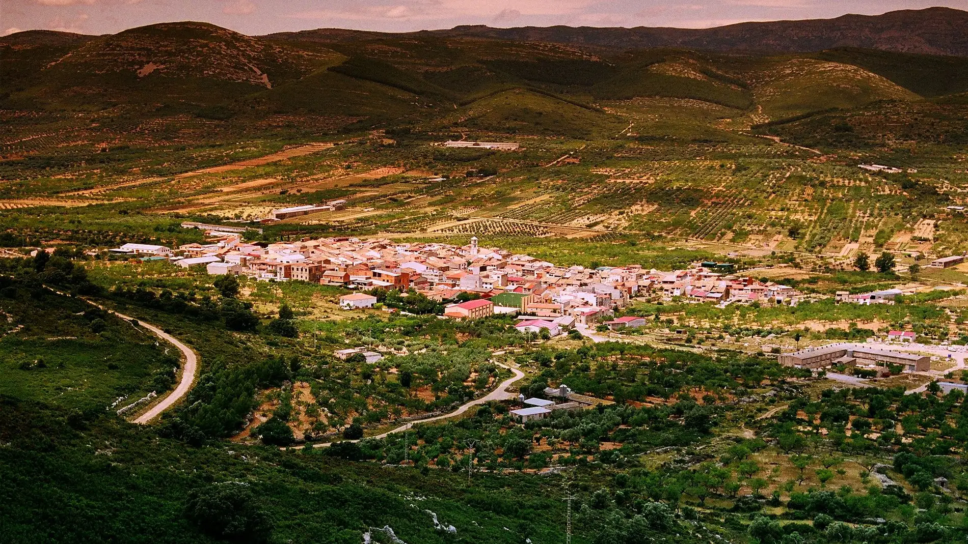 Vista aérea del municipio de Tírig