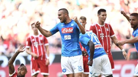 El N&aacute;poles se impone al Bayern en la final de la Copa Audi. 