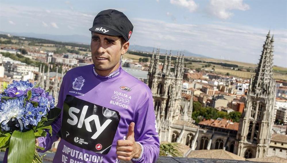 Mikel Landa, corredor del Sky Team, en la Vuelta a Burgos 2017