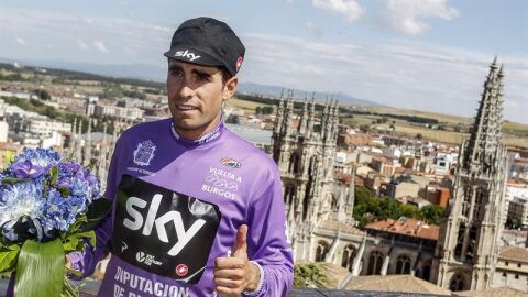 Mikel Landa, corredor del Sky Team, en la Vuelta a Burgos 2017