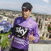 Mikel Landa, corredor del Sky Team, en la Vuelta a Burgos 2017 Mikel Landa, corredor del Sky Team, en la Vuelta a Burgos 2017
